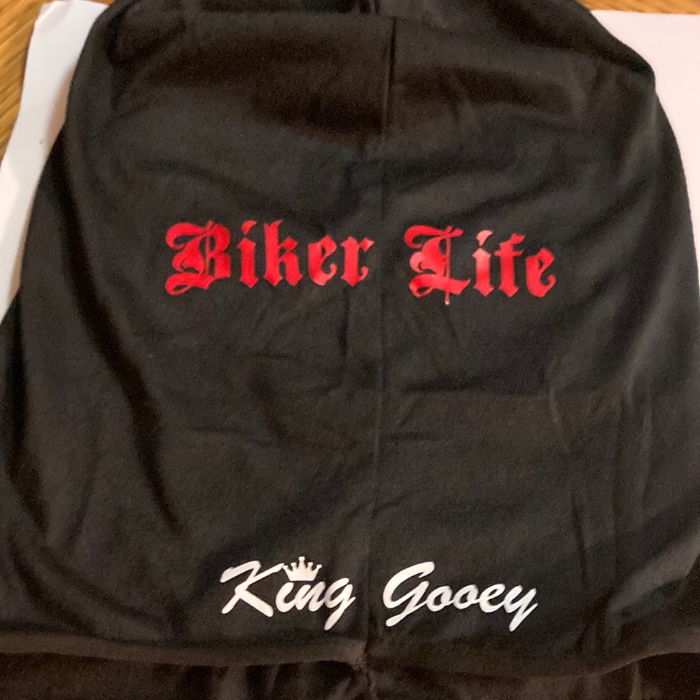 Black ski mask/ biker life/ king gooey